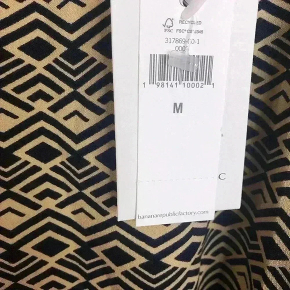 Banana Republic Ladies Medium Black and Tan Medium Sleeveless Belted NWT - Picture 2 of 5